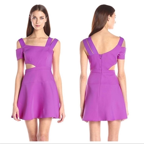 BCBGMaxAzria Kiki Magenta Cutout Dress - Picture 1 of 9